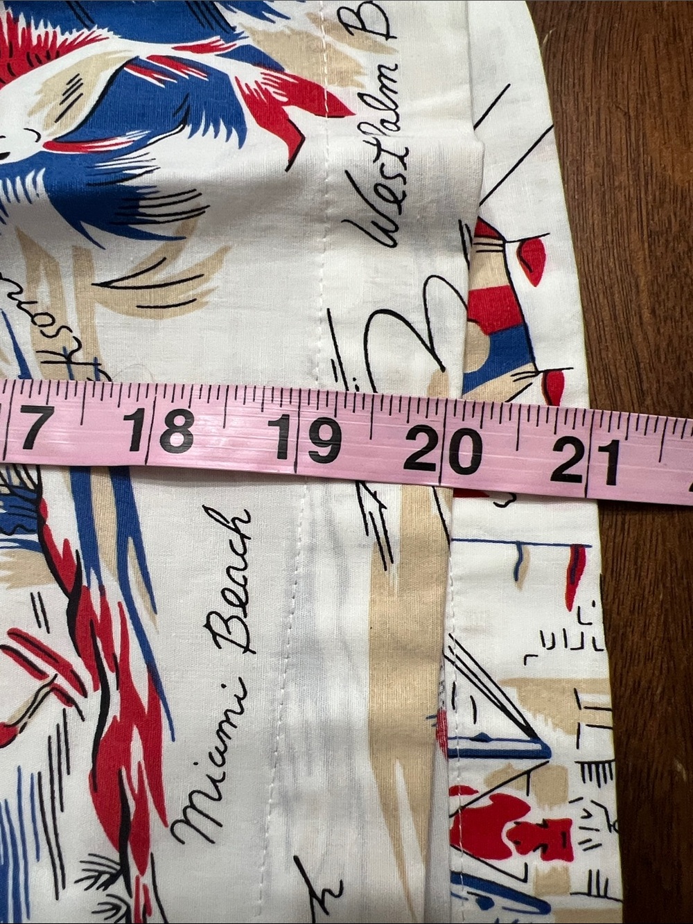 Brooks Brothers Cream Skater Skirt with Red & Blue Nautical Print - Picture 8 of 12